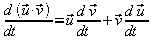 Derivada del prod. escalar de dos vectores