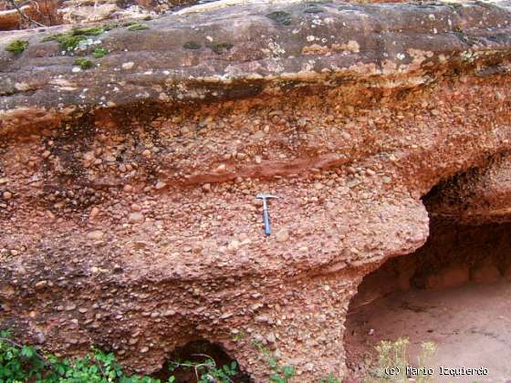 Riba de Saelices: Buntsandstein: Conglomerados